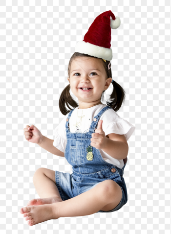 Png Girl wearing Christmas hat, | Free PNG - rawpixel