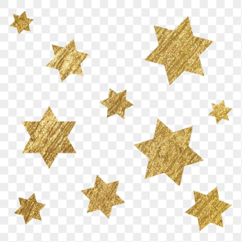 Png gold sparkly stars sticker, | Free PNG - rawpixel