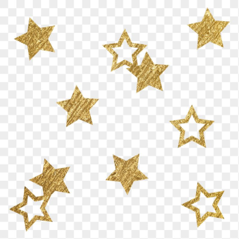 Png gold sparkly stars sticker, | Free PNG - rawpixel