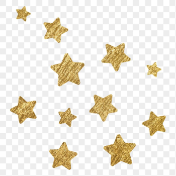 Png gold sparkly stars sticker, | Free PNG - rawpixel