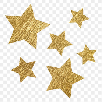 Png gold sparkly stars sticker, | Free PNG - rawpixel