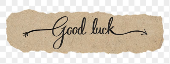 PNG good luck word, torn | Free PNG - rawpixel PNG good luck word, torn | Free PNG - rawpixel