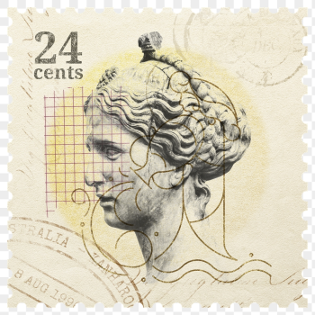 Png Greek woman sculpture stamp | Free PNG - rawpixel