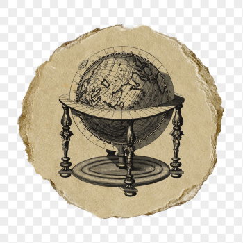 Png hand drawn globe sticker, | Free PNG - rawpixel