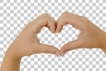 PNG Hand Heart Gesture on White Background PNG Hand Heart Gesture on White Background