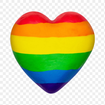 Png LGBTQ+ pride heart mockup plasticine clay… | Free stock illustration | High Resolution graphic