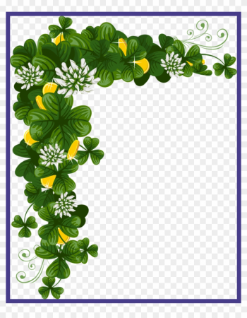 Png Library Library Border Clipart Corner - Corner Border Green Flower