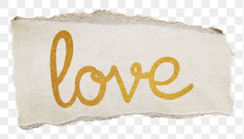 PNG love word, gold glittery | Free PNG - rawpixel