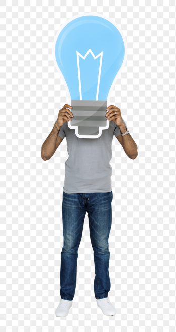 Png Man holding light bulb | Free PNG - rawpixel