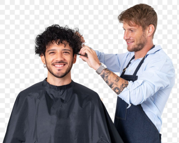 Png Men&rsquo;s barber shop mockup with… | Free stock illustration | High Resolution graphic