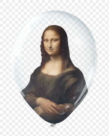 PNG Mona Lisa printed balloon, | Free PNG - rawpixel