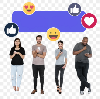 Png People with social mediicons, | Free PNG - rawpixel