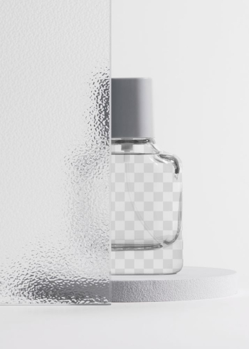 Png perfume bottle mockup with patterned… | Free stock illustration | High Resolution graphic