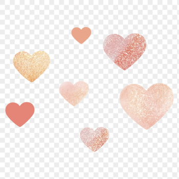 Png pink glitter hearts clipart, | Free PNG - rawpixel