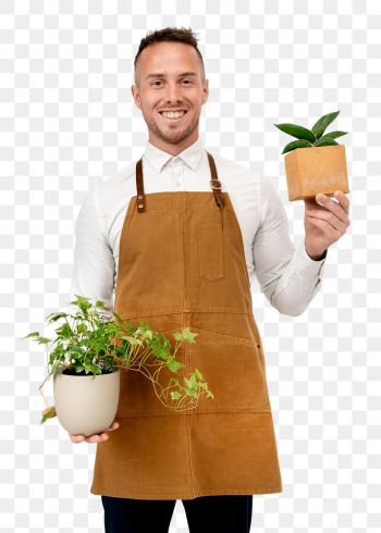 Png plant shop owner mockup holding… | Free stock illustration | High Resolution graphic