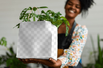 Png shopping bag mockup with plant inside eco… | Free stock illustration | High Resolution graphic