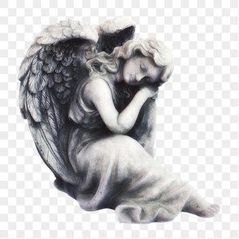 Png sleeping angel statue sticker, | Free PNG - rawpixel