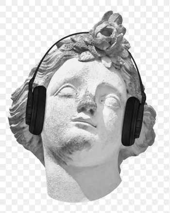 Png statue listening to music | Free PNG - rawpixel