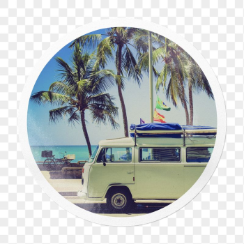 Png Summer camper van sticker, | Free PNG - rawpixel