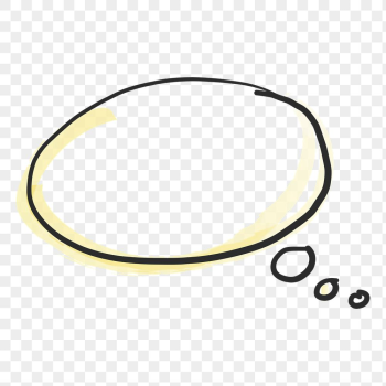 PNG think bubble, oval clipart | Free PNG - rawpixel