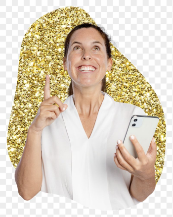 Png woman holding phone sticker, | Free PNG - rawpixel