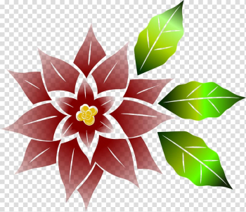 Poinsettia Flower Christmas, Red Christmas flower transparent background PNG clipart