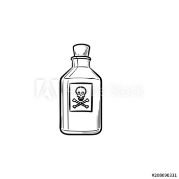 Poison hand drawn outline doodle icon Poison hand drawn outline doodle icon