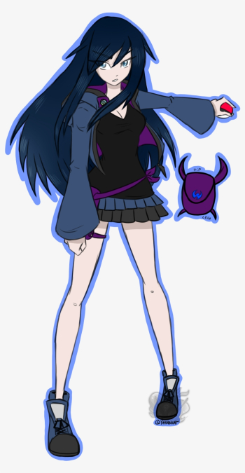 Pokemon Trainer Luna - Pokemon Trainer Blue Hair - Free ...