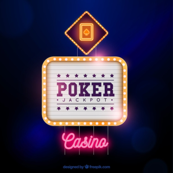 Poker casino sign background Poker casino sign background