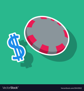 Poker chips sticker plastic poker chips sign vector image Poker chips sticker plastic poker chips sign vector image
