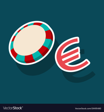 Poker chips sticker plastic poker chips sign vector image Poker chips sticker plastic poker chips sign vector image