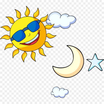 Pokxe9mon Sun and Moon Cartoon Drawing Clip art - Creative cartoon sun moon stars 