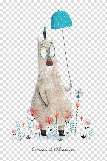 Polar bear Cuteness Illustration, Hand-painted polar bear transparent background PNG clipart