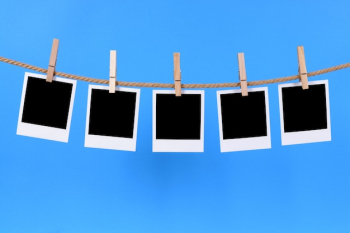 Polaroid photos on a string Polaroid photos on a string