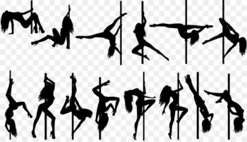 Pole dance Silhouette Clip art - Vector operation pole dancing Silhouette 