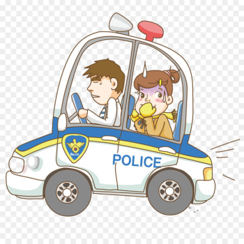 Police car Police officer - Prisoners on police Police car Police officer - Prisoners on police