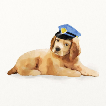 Police dog watercolor illustration, cute | Free Photo Illustration - rawpixel Police dog watercolor illustration, cute | Free Photo Illustration - rawpixel