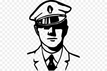 Police officer Black and white Police car Clip art - Police Officer Outline 