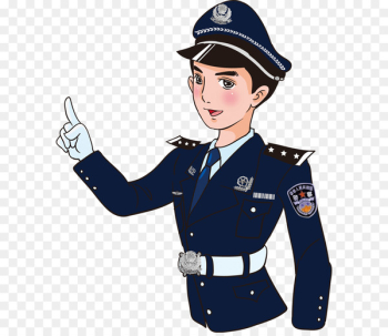 Police officer Cartoon Illustration - Police uncle 