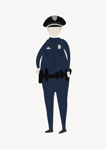 Police officer clipart, occupation, character | Free Photo Illustration - rawpixel