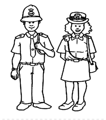 Police officer Coloring book Page Badge - Police Pictures For Kids 