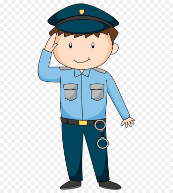 Police officer Royalty-free Cartoon Illustration - Police salute 