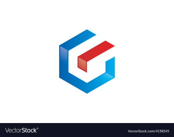 Polygon letter G geometry logo vector image Polygon letter G geometry logo vector image