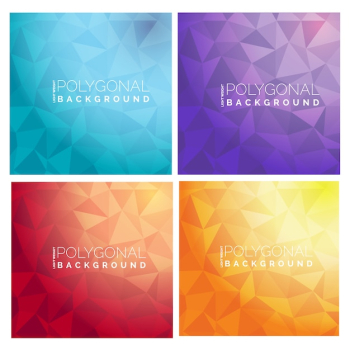 Polygonal backgrounds collection Polygonal backgrounds collection