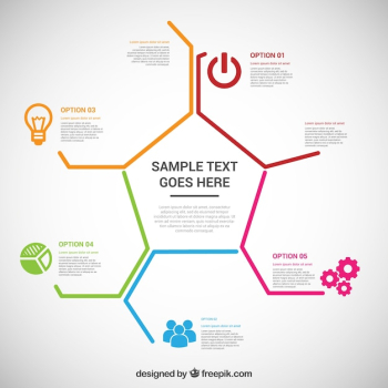 Polygonal business infographic Polygonal business infographic