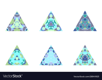 Polygonal isolated ornate triangle symbol vector image Polygonal isolated ornate triangle symbol vector image