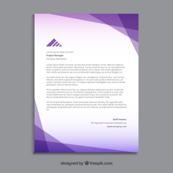 Polygonal purple brochure