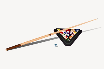 Pool billiard clipart, sport equipment | Free Photo - rawpixel