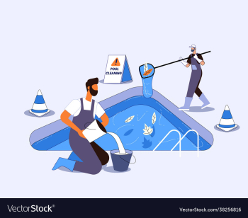 pool cleaning concept pool cleaning concept