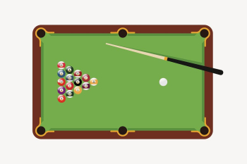 Pool table sticker, sport equipment | Free Vector - rawpixel